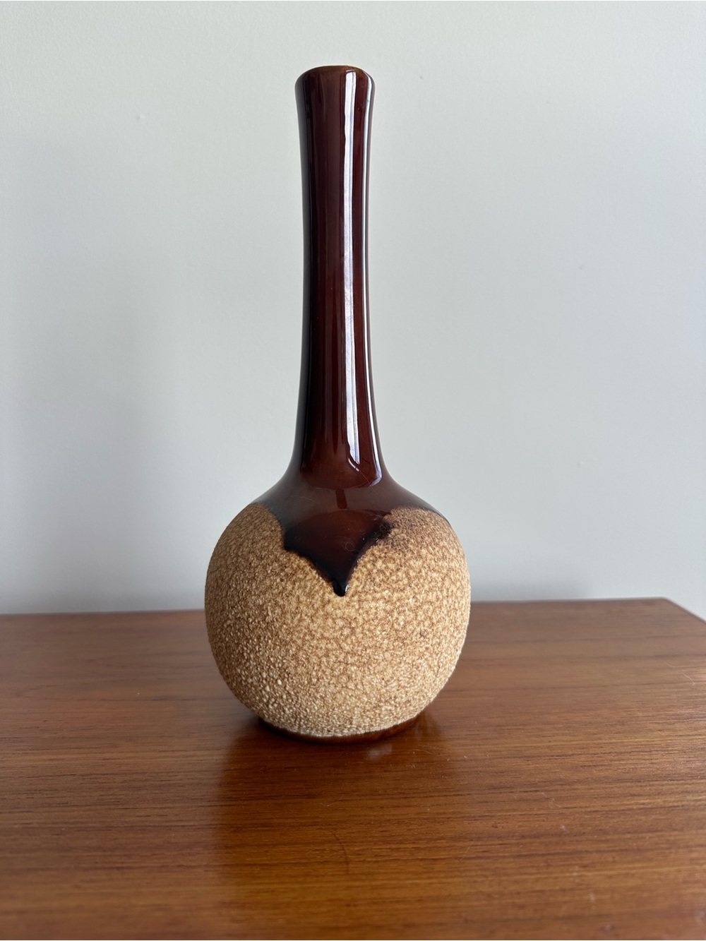 MCM Royal Haegar Pottery Drip Bud Vase - Made in USA